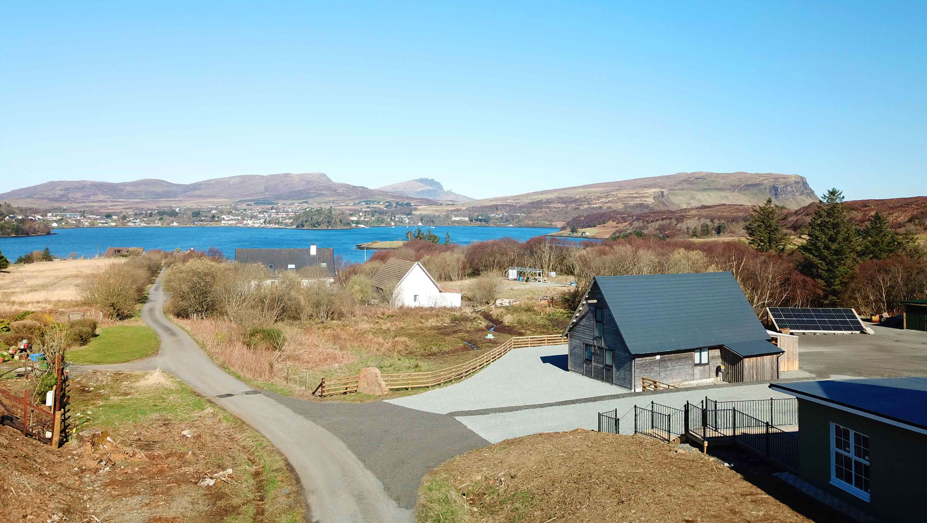 Enjoy stunning sea and mountain views at The Old Workshop self catering accommodation near Portree